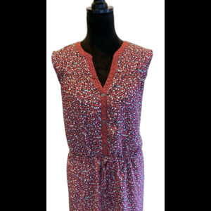 Gap Dress Plus Size XL Sleeveless Drawstring Waist Pockets Lined Flowy Cool